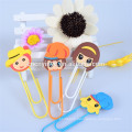 School Gift flexible pvc bookmark paper clip